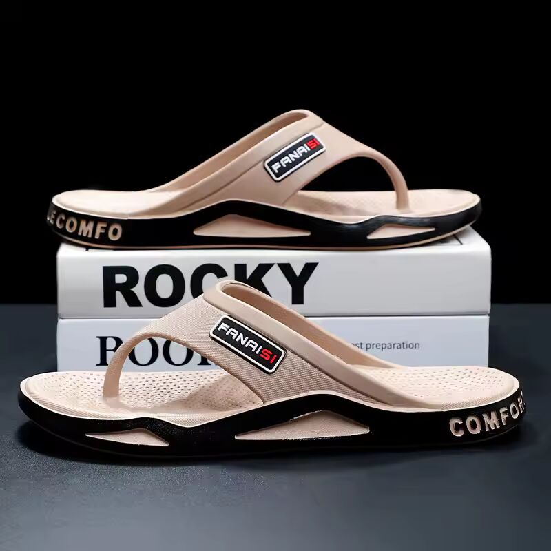 Summer Men's Casual Flip Flops Classic Flat Sandals Light Anti-slip Platform Slippers Outdoor Beach Leisure Sandal Shoes for Men
